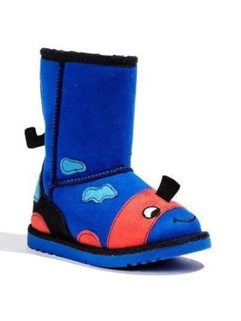 Dinosaur Winter Boots 6T Toddler Blue Lined Pull On Side Zip Jumping Beans